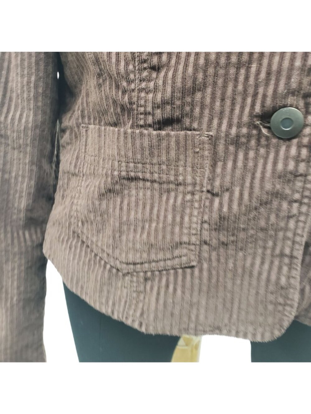 Wet Seal Brown Corduroy Blazer Jacket Y2K 90s Coat - Picture 6 of 11